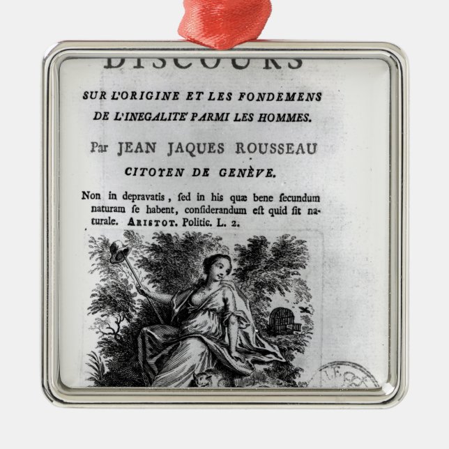 'Discours l'Origine und les Fondements Silbernes Ornament (Vorne)