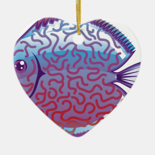 Discus Aquarium Keramik Ornament