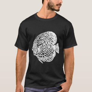 Discus Fish Animal Ink Art Fisch Zeichnend auf Sch T-Shirt