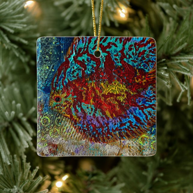 Discus Fish Keramikornament (Baum)