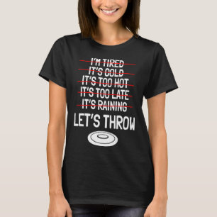Discus Throw Player Disk Sportler Track und T-Shirt