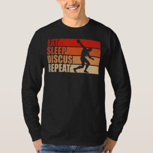 Discus Throw Sports essen Schlafdiskus Wiederholen T-Shirt
