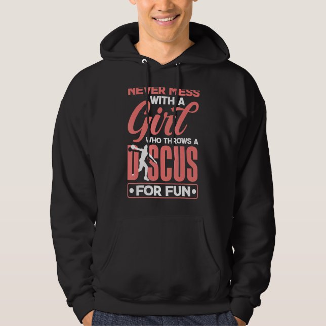 Discus Thrower Discus Thrower Track und Field Fem Hoodie (Vorderseite)
