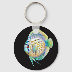 Discuscichlid-Aquarium-Fisch-Schlüsselanhänger Schlüsselanhänger