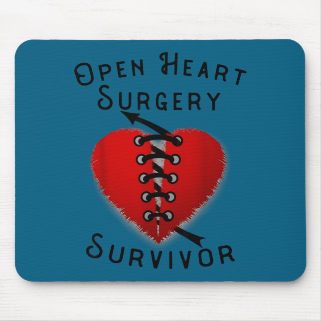 Disease Awareness Open Heart Surgery Survivor Ed H Mousepad (Vorne)