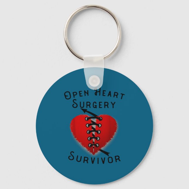 Disease Awareness Open Heart Surgery Survivor Ed H Schlüsselanhänger (Vorderseite)