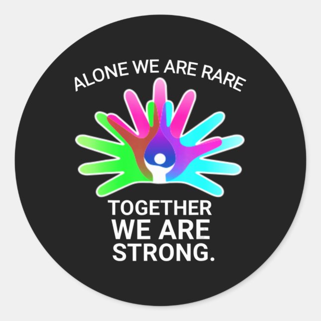 Disease Day 2022 - Seltene Disease Awareness T-S Runder Aufkleber (Vorderseite)