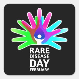 Diseases Day 2022 - Seltene Disease Awareness T- Quadratischer Aufkleber