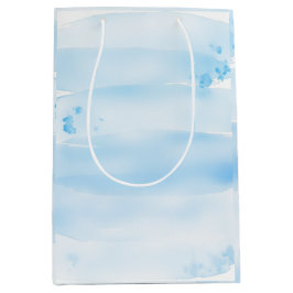 Diseño Acuarela Azul – Fresco, Moderno y Minimalis Mittlere Geschenktüte