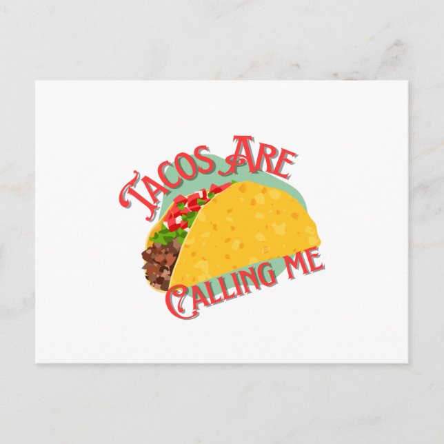 Diseño De Gastronomía Mexicana De Taco Postkarte (Vorderseite)