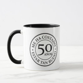 Diseño divertido para hombres que cumplen 50 años. tasse