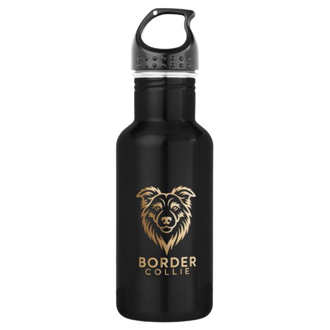 Diseño Premium de Border en Dorado Edelstahlflasche (Vorderseite)