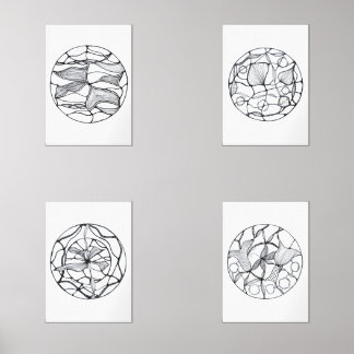 Diseño zen abstracto minimalista bilderwand sets