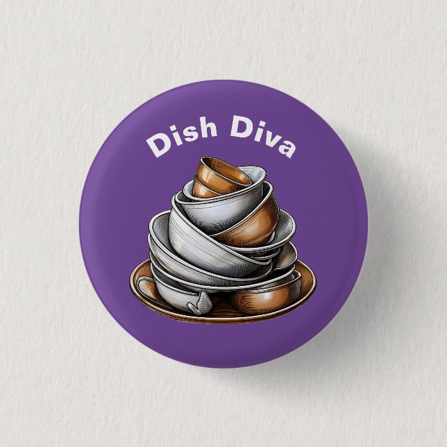 Dish Diva Button (Vorderseite)