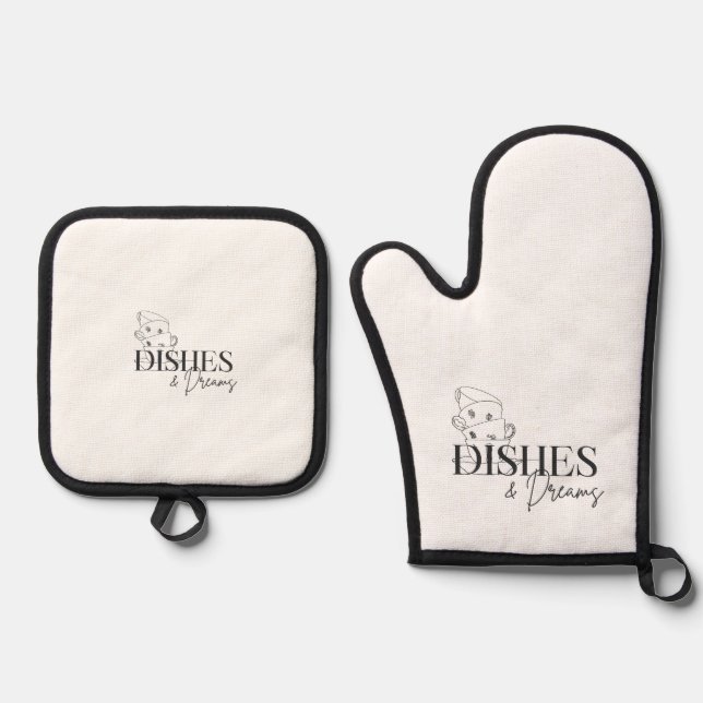 Dishes and Dreams Ofenhandschuh & Topflappen-Set (Vorderseite)