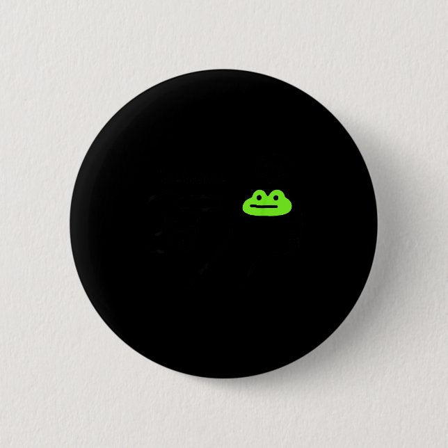 Dishonest Frog Behave No Frog Funny Cute Frog Love Button (Vorderseite)