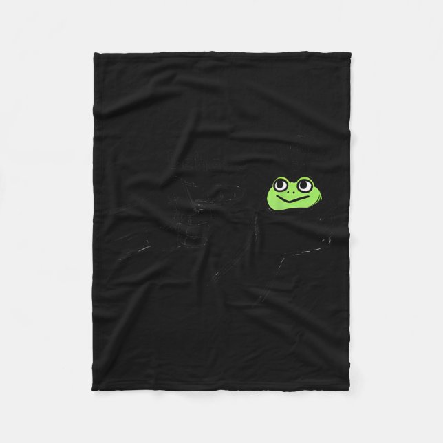 Dishonest Frog Funny Frog Meme Behave No Cartoon D Fleecedecke (Vorderseite)