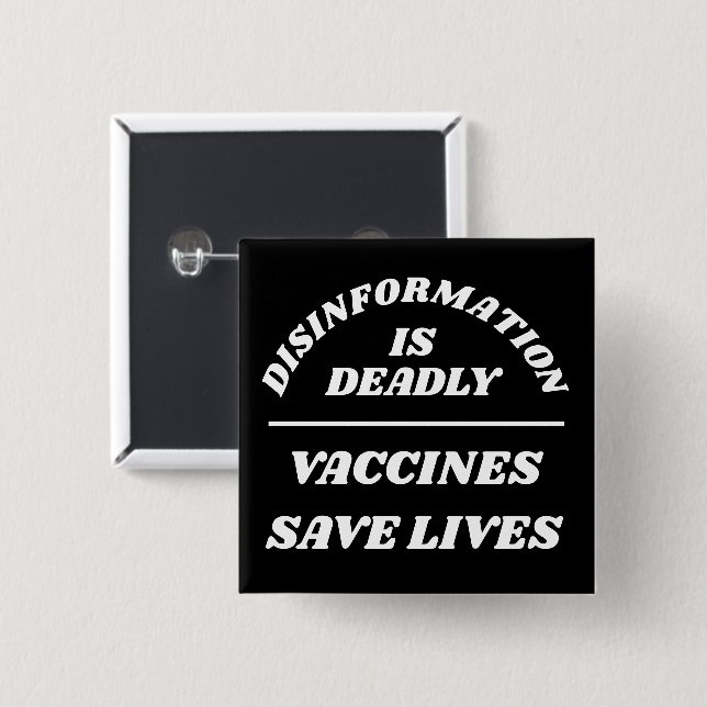 Disinformation ist Deadend Button (Vorne & Hinten)