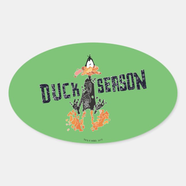 Disintegration DAFFY DUCK™ "Duck Season" Ovaler Aufkleber (Vorderseite)