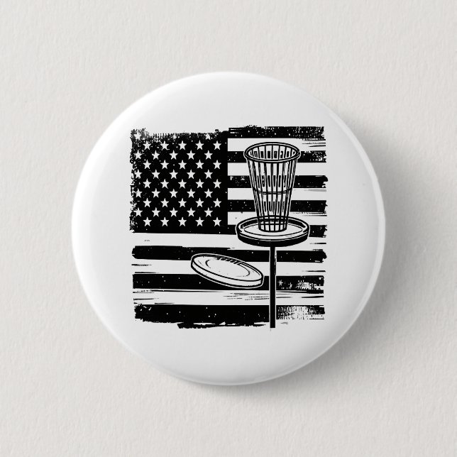 Disk Golf American Flag Button (Vorderseite)