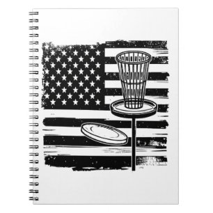 Disk Golf American Flag Notizblock