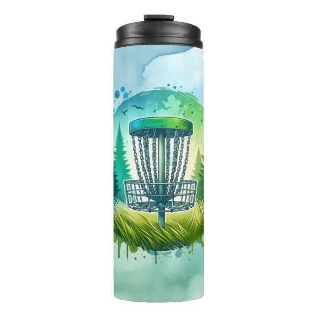 Disk Golf Basket | Bester Vater von Par Thermosbecher (Vorderseite)