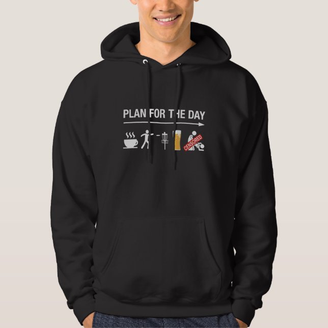 Disk Golf Basket Frisbee Golfing Frolf Kaffeebär Hoodie (Vorderseite)