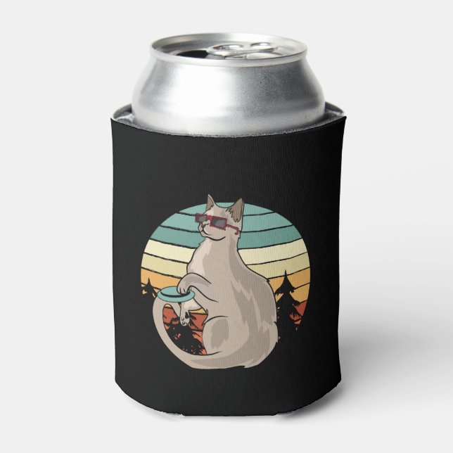 Disk Golf Basket Funny Cat Gift Player Dosenkühler (Kanne Vorderseite)