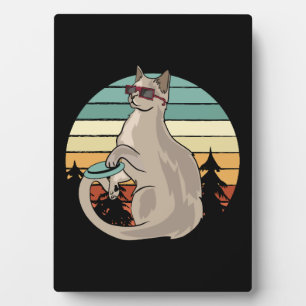 Disk Golf Basket Funny Cat Gift Player Fotoplatte
