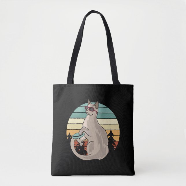 Disk Golf Basket Funny Cat Gift Player Tasche (Vorderseite)