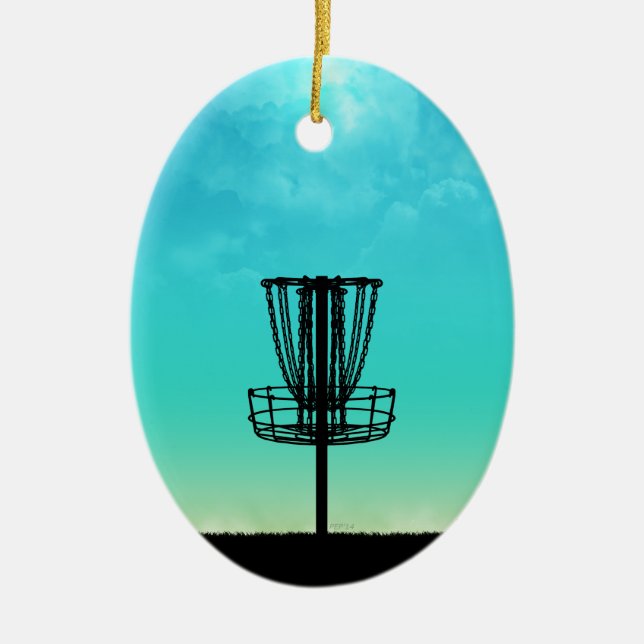 Disk Golf Basket Keramikornament (Vorne)