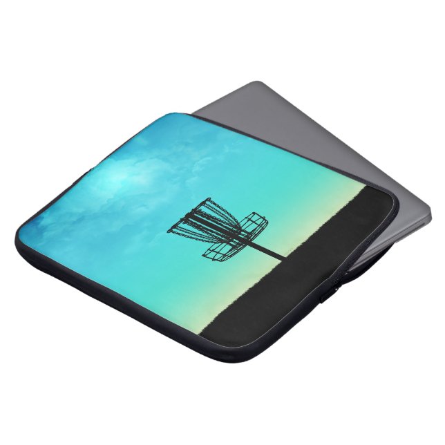 Disk Golf Basket Laptopschutzhülle (Vorne Oben)