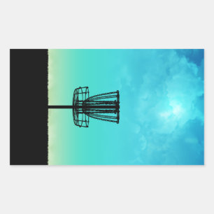 Disk Golf Basket Rechteckiger Aufkleber
