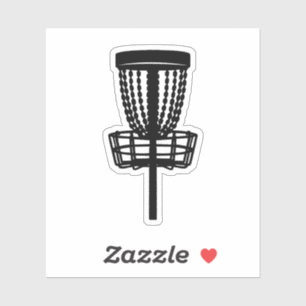 Disk Golf Basket Sticker