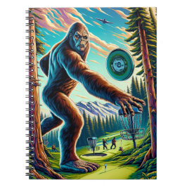 Disk Golf Bigfoot im Wald Notizblock