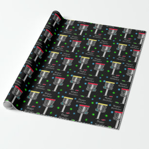 Disk Golf Birthday Wrapping Paper Geschenkpapier
