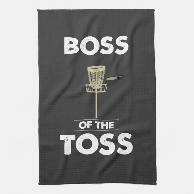 Disk Golf - Boss of the Toss Geschirrtuch (Vertikal)
