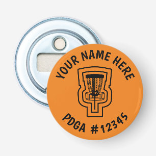 Disk Golf Bottle Opener Mini Marker - Name & PDGA# Flaschenöffner