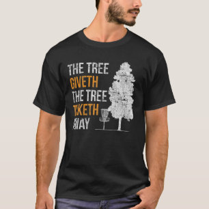 Disk Golf Der Baum gibt dem Baum das weggezogene D T-Shirt