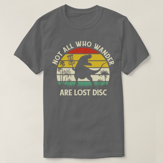 Disk Golf Dinosaur Disk Golfing T-Shirt (Design vorne)