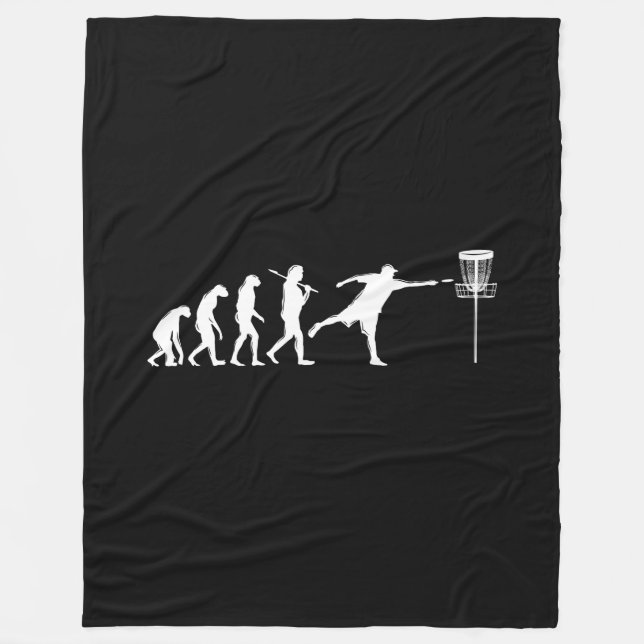 Disk Golf Evolution Disk Golf Geschenke Fleecedecke (Vorderseite)
