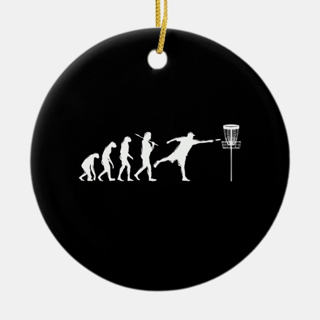 Disk Golf Evolution Disk Golf Geschenke Keramik Ornament (Vorne)
