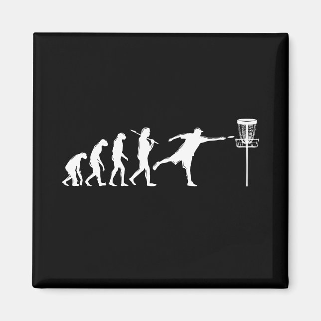 Disk Golf Evolution Disk Golf Geschenke Magnet (Vorne)