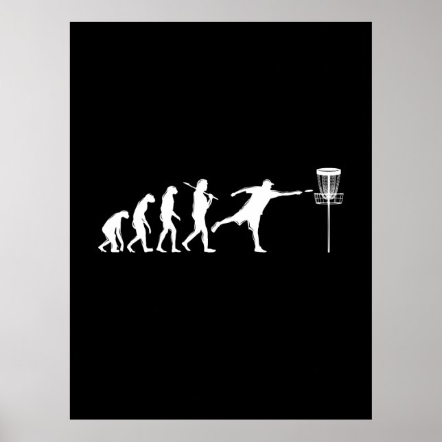 Disk Golf Evolution Disk Golf Geschenke Poster (Vorne)