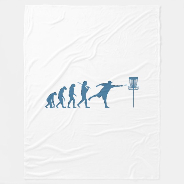 Disk Golf Evolution - Fun Gift for Disk Golfer Fleecedecke (Vorderseite)