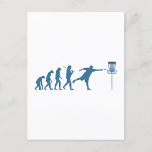 Disk Golf Evolution - Fun Gift for Disk Golfer Postkarte
