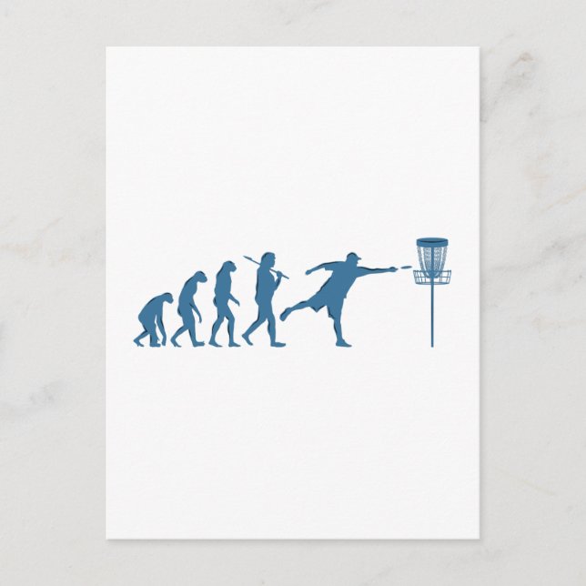 Disk Golf Evolution - Fun Gift for Disk Golfer Postkarte (Vorderseite)