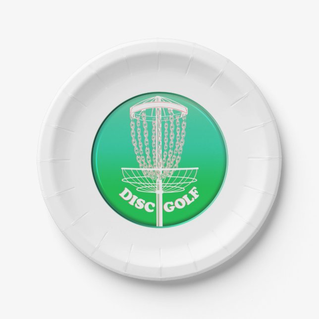 Disk Golf Frisbee Net Pappteller (Vorderseite)