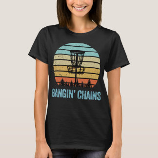 Disk Golf Funny Banging Chains Retro Disk Golf Gif T-Shirt