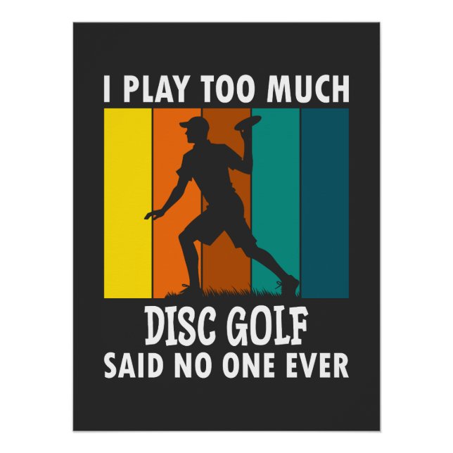Disk Golf Funny Sprichwort Retro Disk Golf Poster (Vorderseite)